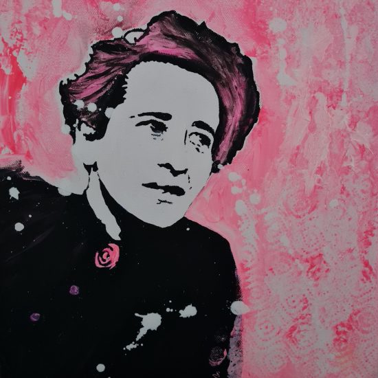 Pop art; Striking art; Hannah Arendt; Neon colors