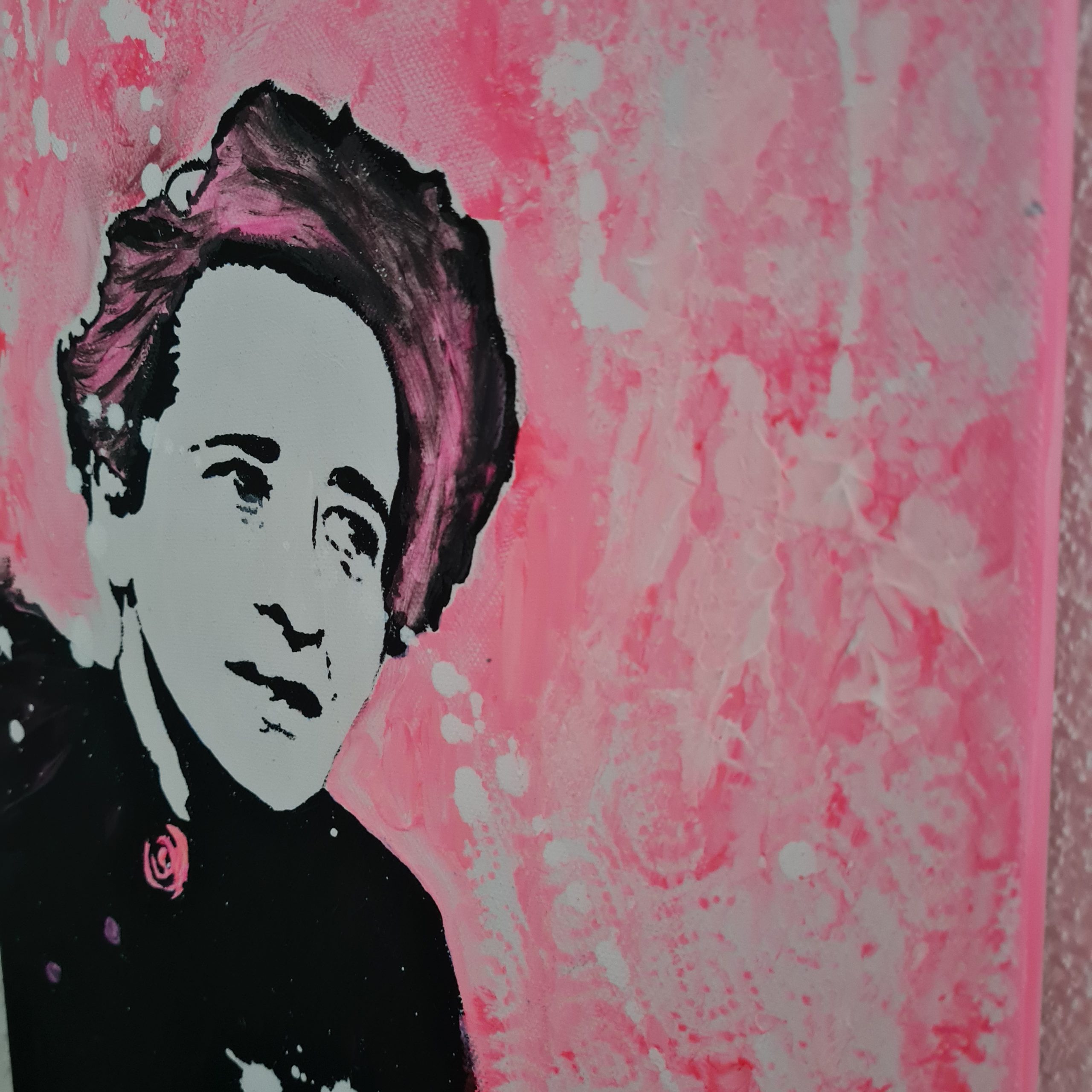 Pop art; Striking art; Hannah Arendt 2; Neon colors