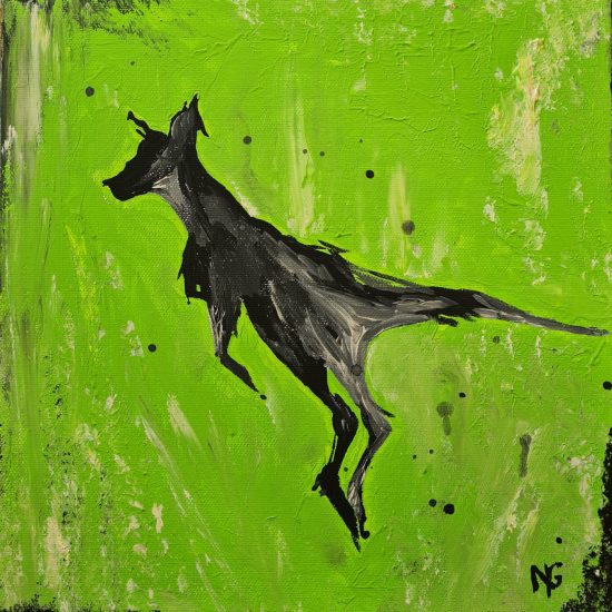 Striking art; Pop art green; Kangaroo; Munich