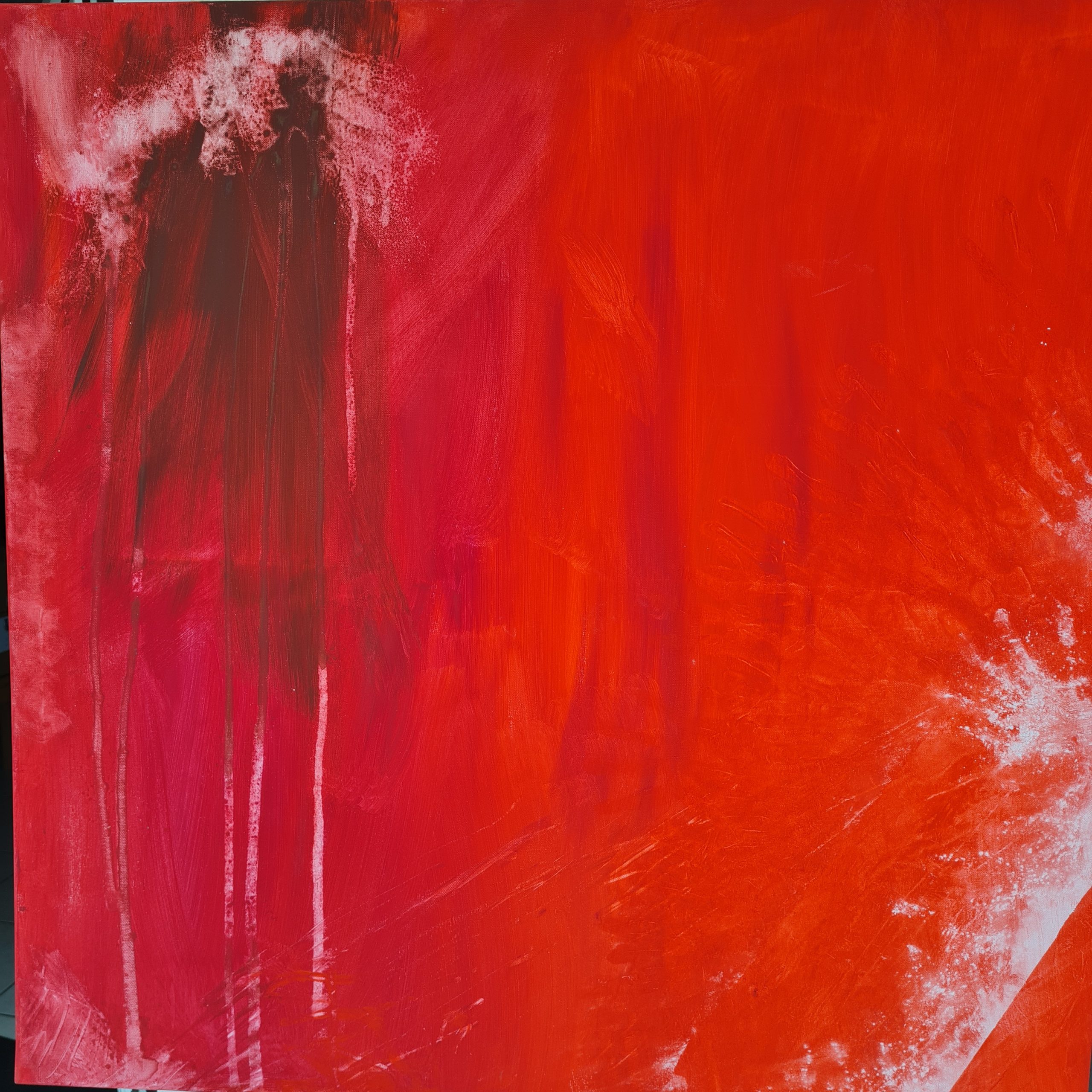 Abstrakte Kunst in blutrot; abstract art in bloodred 6